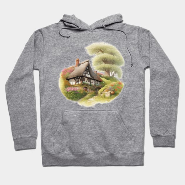 Country house in a hillside Hoodie by JnS Merch Store